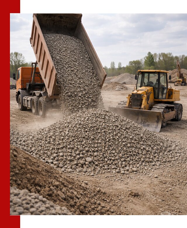 Доставка гравийного щебня фракции 40-70 в Узловой