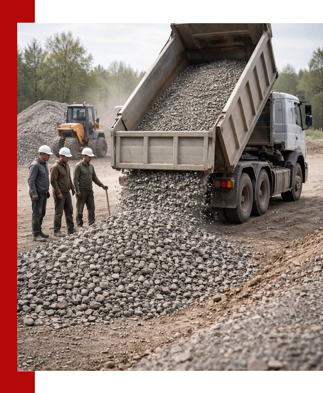Доставка гравийного щебня фракции 70-120 в Узловой