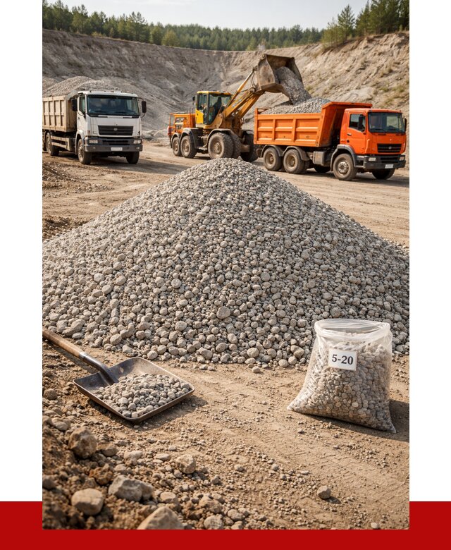 Доломитовый щебень фр. 5-20 в Узловой от 4278 р. | ПРОНЕРУДЗлв