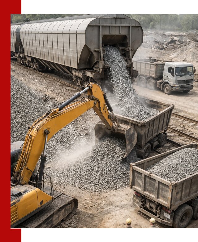 Доставка железнодорожного щебня в Узловой крупными партиями быстрого отгруза