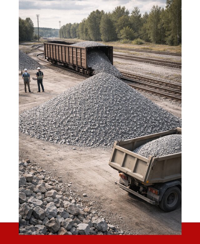 Железнодорожный щебень 20-60 в Узловой от 1731 р. | ПРОНЕРУДЗлв