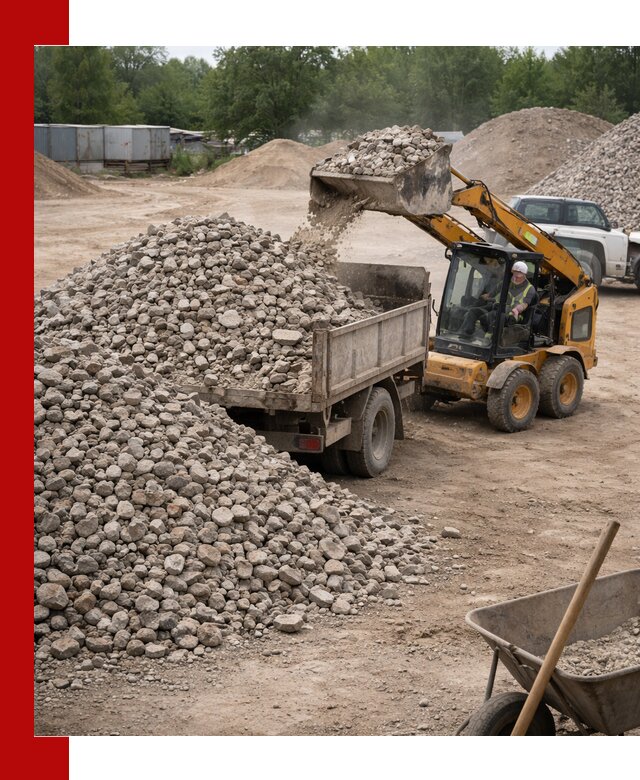 Доставка вторичного щебня в Узловой для строительных работ