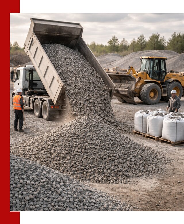 Бетонный щебень фракция 5–20 с доставкой в Узловой