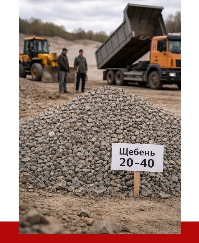 Бетонный щебень фракция 20-40 в Узловой от 2495 р. | ПРОНЕРУДЗлв