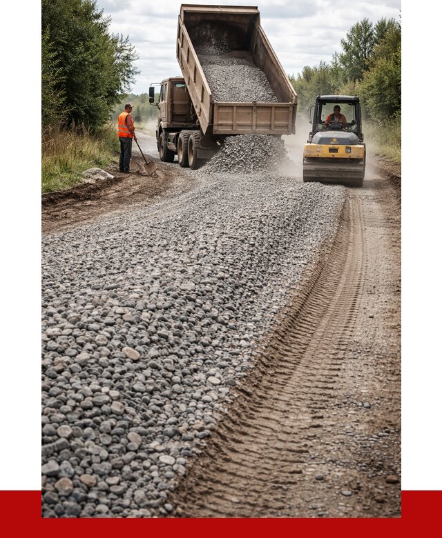 Щебень для отсыпки дороги в Узловой от 2750 р. ПРОНЕРУДЗлв