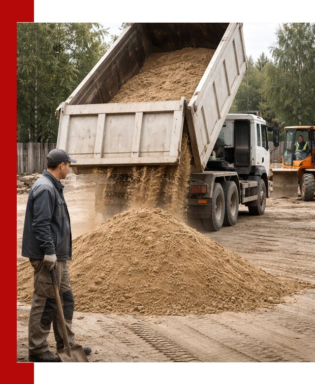 Доставка и продажа песка с разгрузкой в Узловой