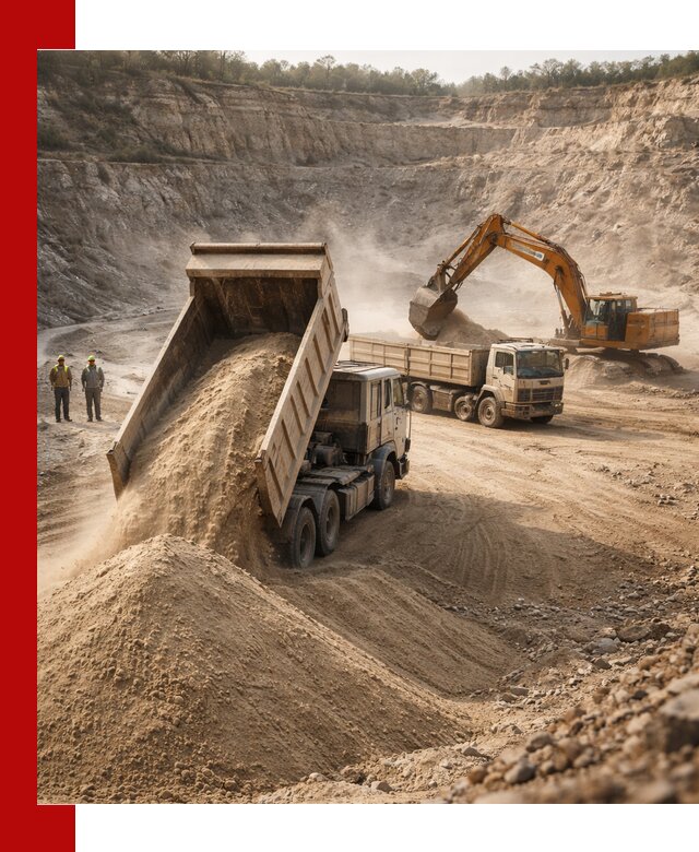 Карьерный песок навалом с доставкой в Узловой