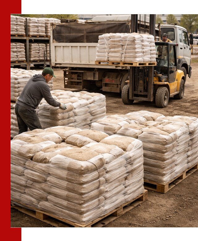 Карьерный песок в мешках с доставкой в Узловой