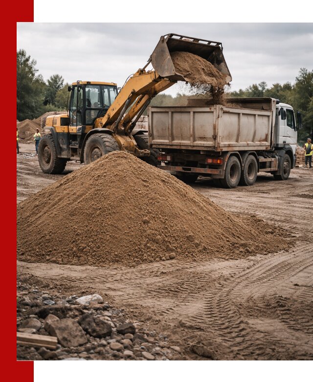Доставка речного песка навалом в Узловой быстро и выгодно