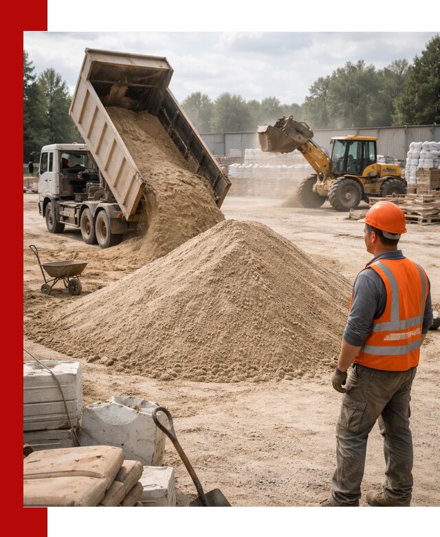 Доставка строительного песка с самосвалом в Узловой