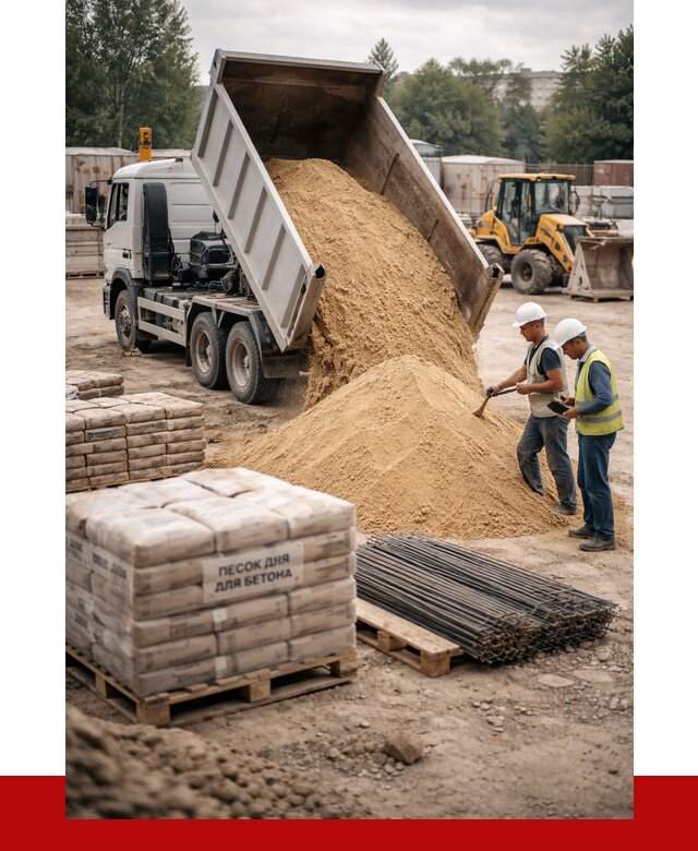 Песок для бетона в Узловой от 2546 р. с доставкой, ПРОНЕРУДЗлв