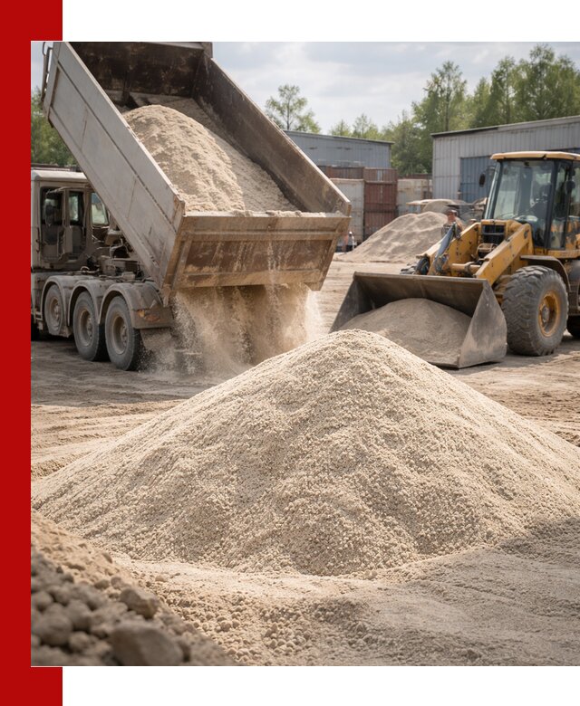 Кварцевый песок с доставкой в Узловой для строительных работ