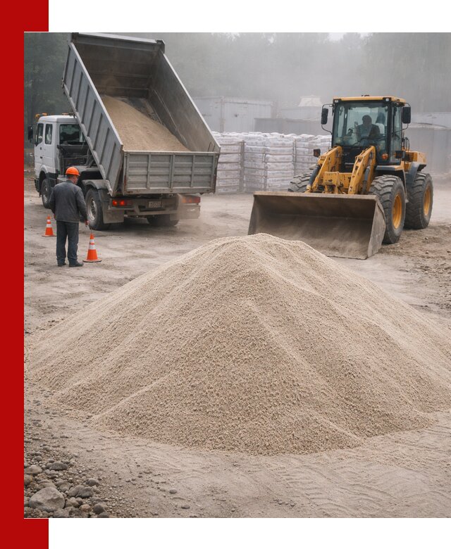 Кварцевый песок фракция 0–8 для стройработ в Узловой