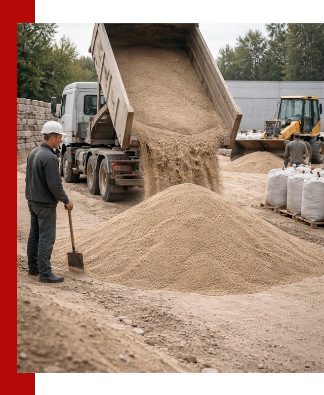 Кварцевый песок фракция 0–3 мм с доставкой в Узловой