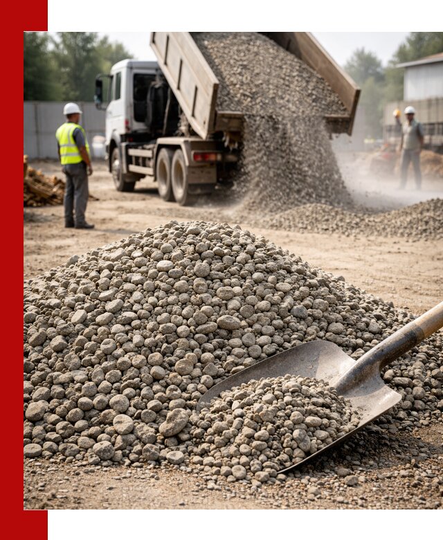 Доставка гравия фракции 20-40 в Узловой с самосвалами