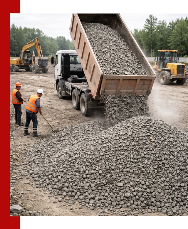 Доставка гравия фракции 40-70 в Узловой оптом и в розницу