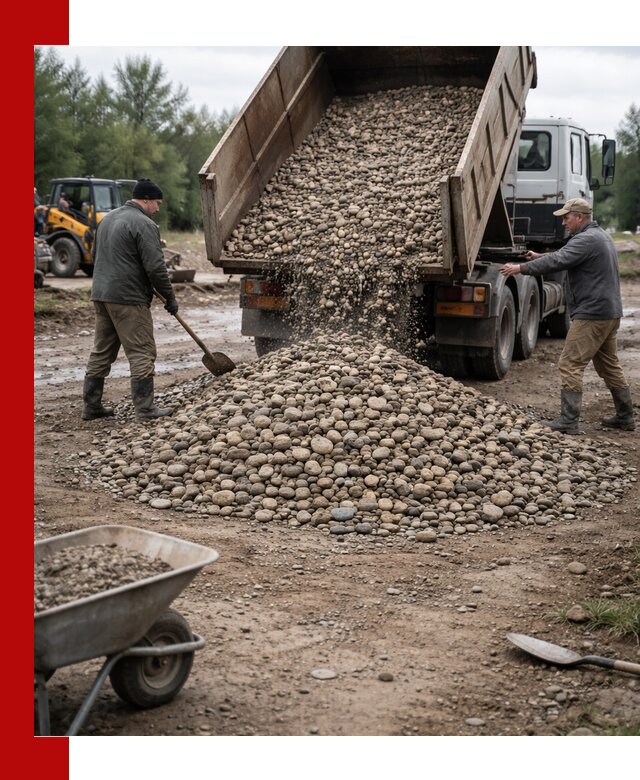 Доставка гальки речной оптом и в розницу в Узловой