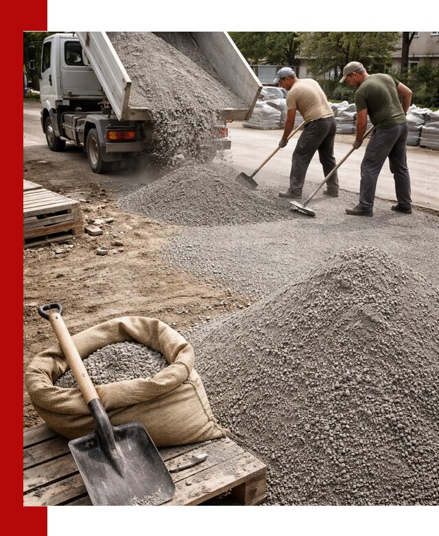 Отсев для тротуарной плитки в Узловой — доставка и укладка