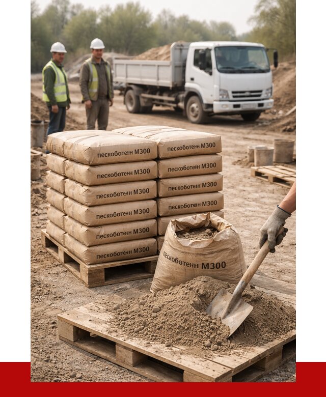 Пескобетон М300 в Узловой с доставкой от 4736 р. за куб | ПРОНЕРУДЗлв