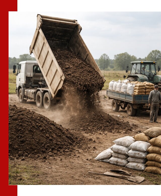 Доставка грунта и удобрений оптом в Узловой для сельхоз и строительства
