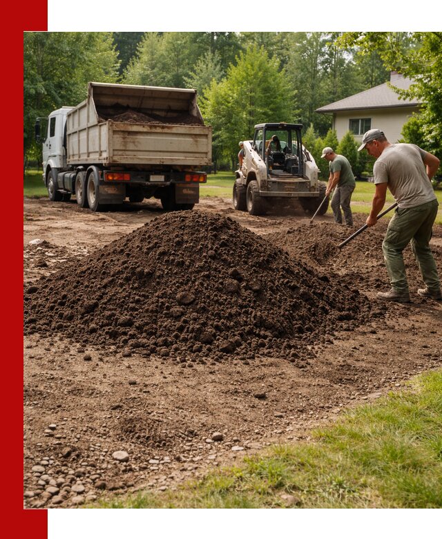 Доставка и укладка грунта для газона в Узловой