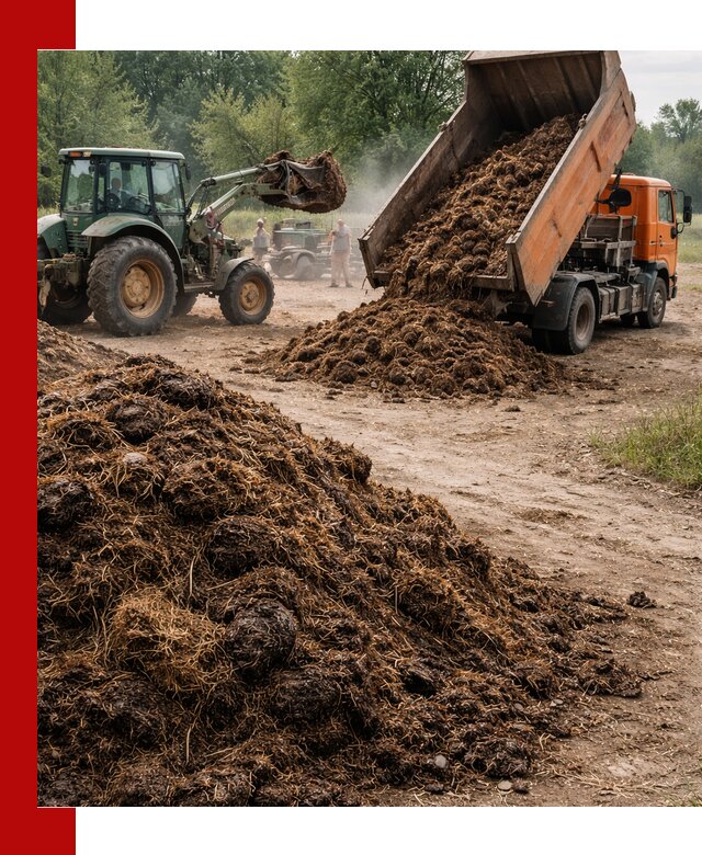 Доставка навоза самосвалами в Узловой для сельхозпотребностей