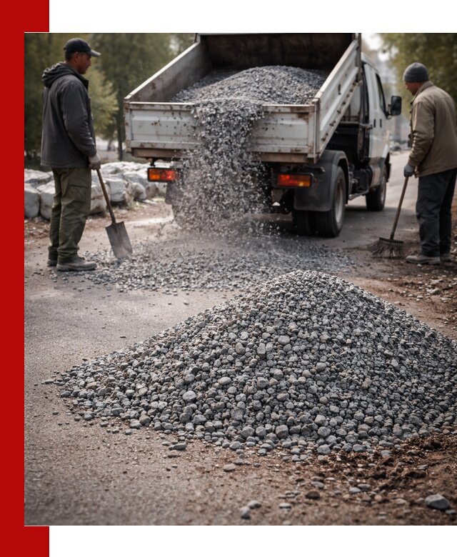 Гранитная крошка для посыпки дорог и тротуаров в Узловой