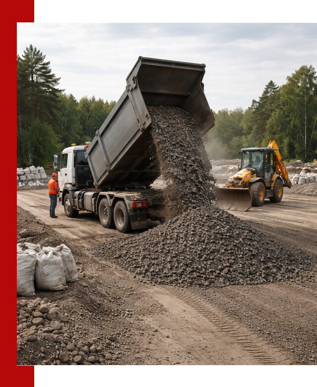 Доставка дробленого асфальта в Узловой для дорожных работ