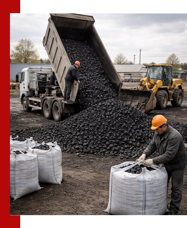 Доставка каменного угля в Узловой оптом и в розницу