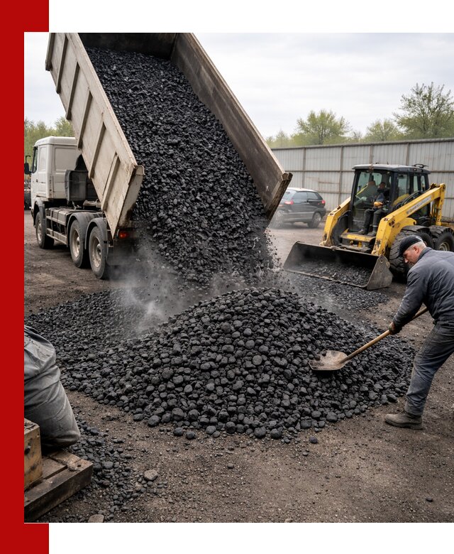 Доставка угля орех в Узловой оптом и в розницу