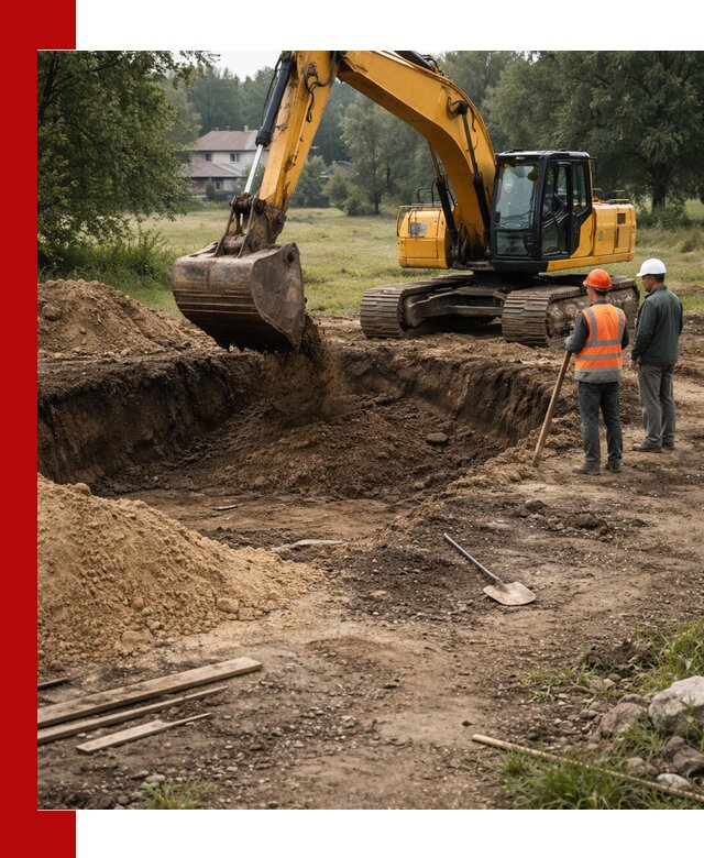 Рытье котлована под фундамент в Узловой (быстро и недорого)