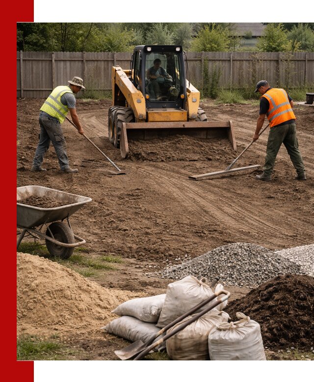 Выравнивание участка под строительство и благоустройство в Узловой