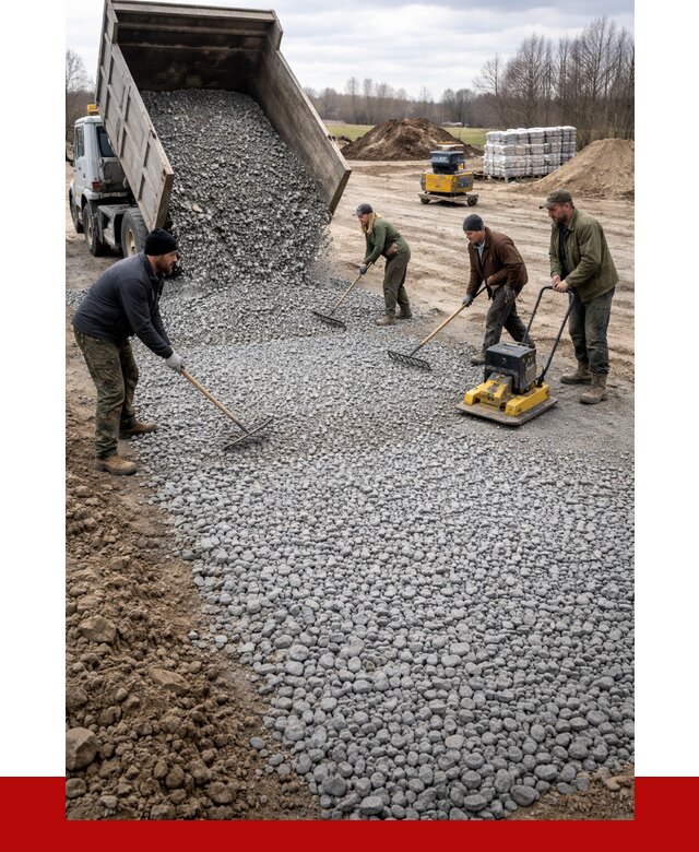 Устройство щебеночной подушки в Узловой от 4583 р. ПРОНЕРУДЗлв